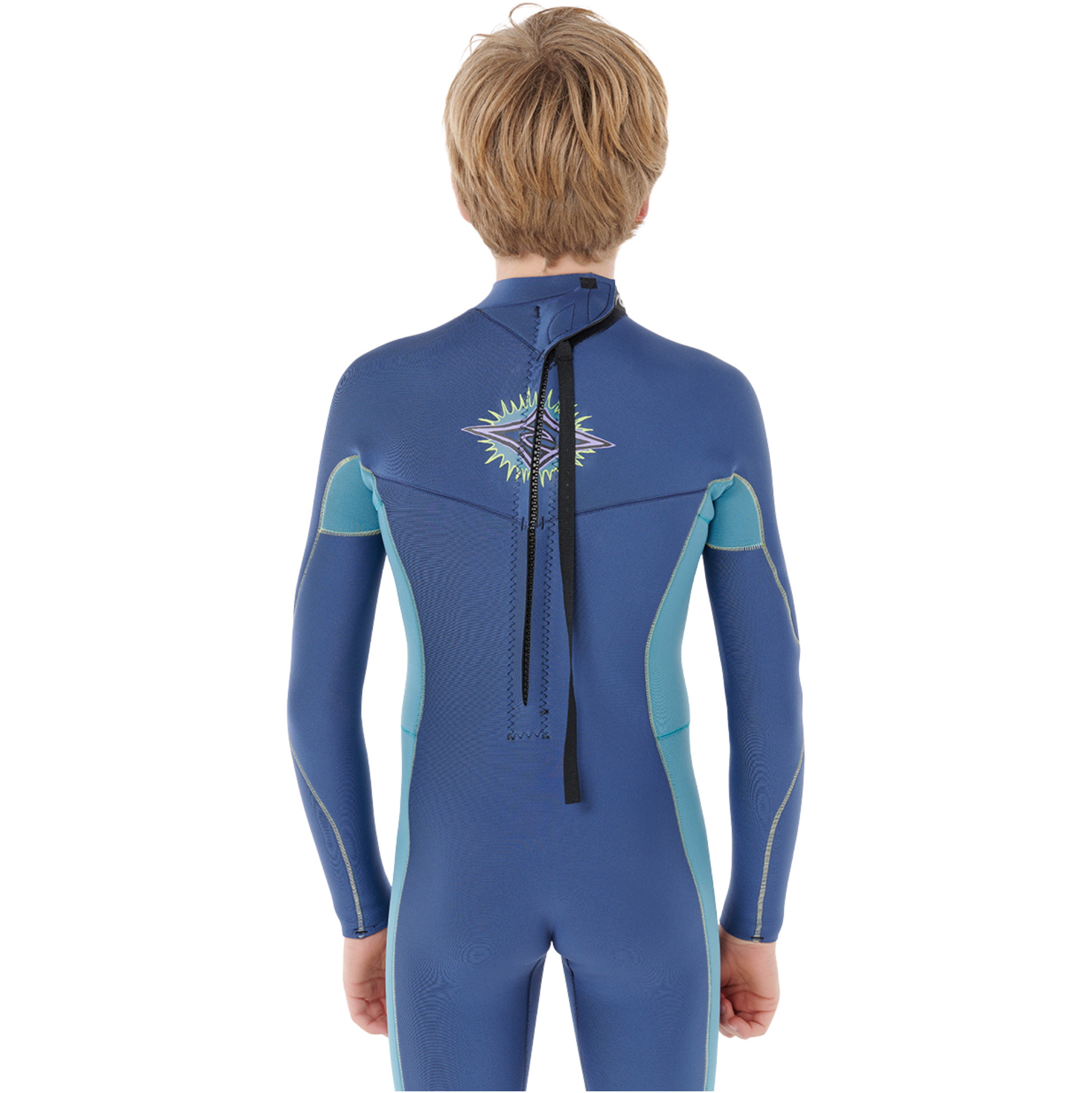 2026 Rip Curl Junior Dawn Patrol 2mm Back Zip Long Sleeve Spring Wetsuit 11EBSP - Light Navy